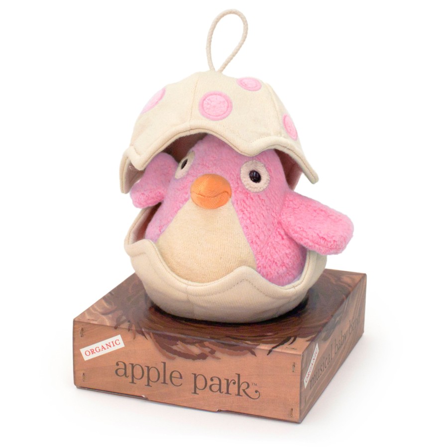 Organic Play Apple Park & Organic Farm Buddies Activity Toys | Musical Baby Bird Pull Toy - Pink