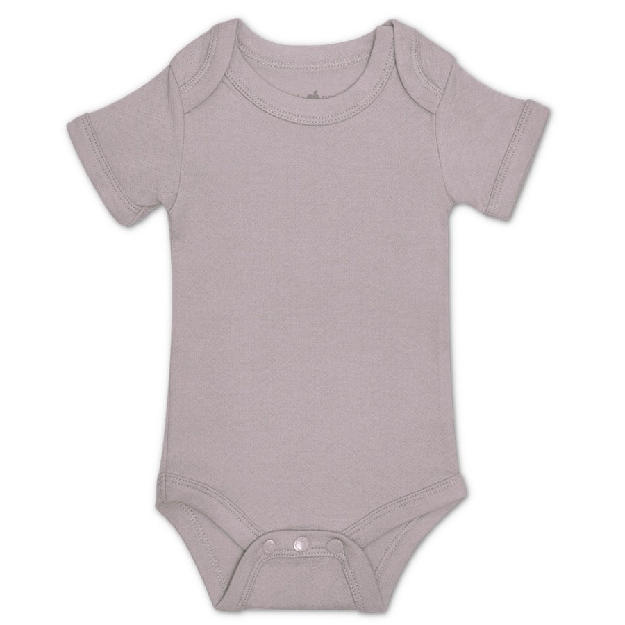 Organic Baby Apparel Apple Park & Organic Farm Buddies One-Pieces | Essential Organic Onesie Grey Pointelle