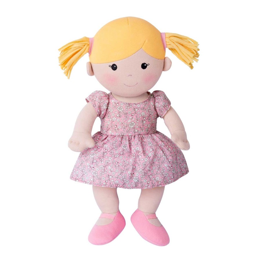 Organic Play Apple Park & Organic Farm Buddies Dolls & Doll Accessories | Apple Park Kids - Ella In Pink Floral Dress