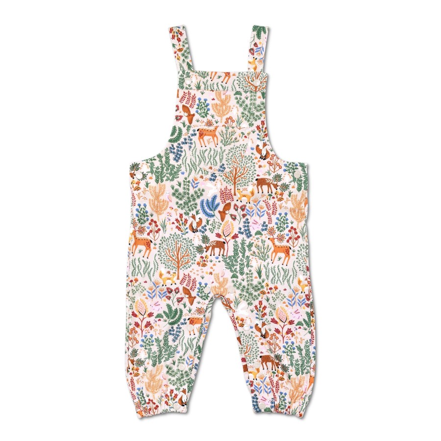 Organic Toddler Apparel Apple Park & Organic Farm Buddies All Toddler Girl | Bamboo Overalls - Boho Woodland