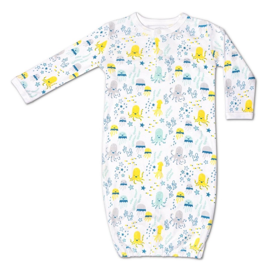 Organic Baby Apparel Apple Park & Organic Farm Buddies All Baby Neutral | Sleep Gown - Sea Life