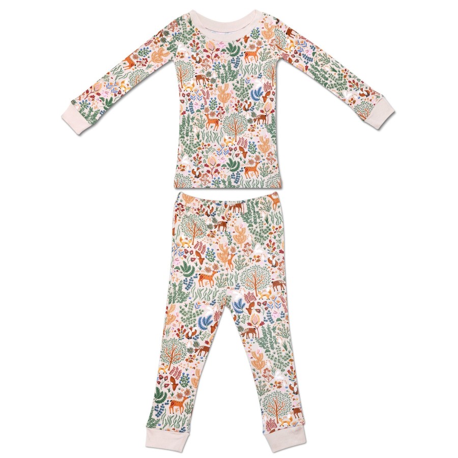 Organic Toddler Apparel Apple Park & Organic Farm Buddies All Toddler Girl | Bamboo Pajamas - Boho Woodland