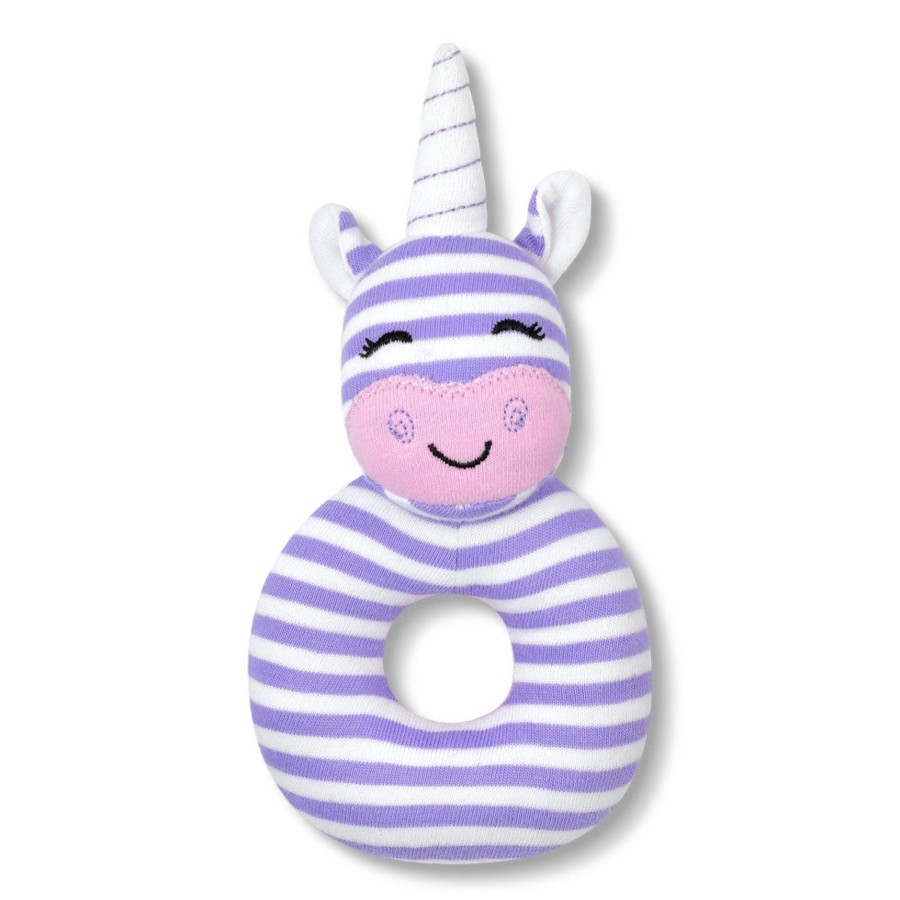 Organic Play Apple Park & Organic Farm Buddies Teething Rattles | Cupcake The Unicorn - Teething Rattle