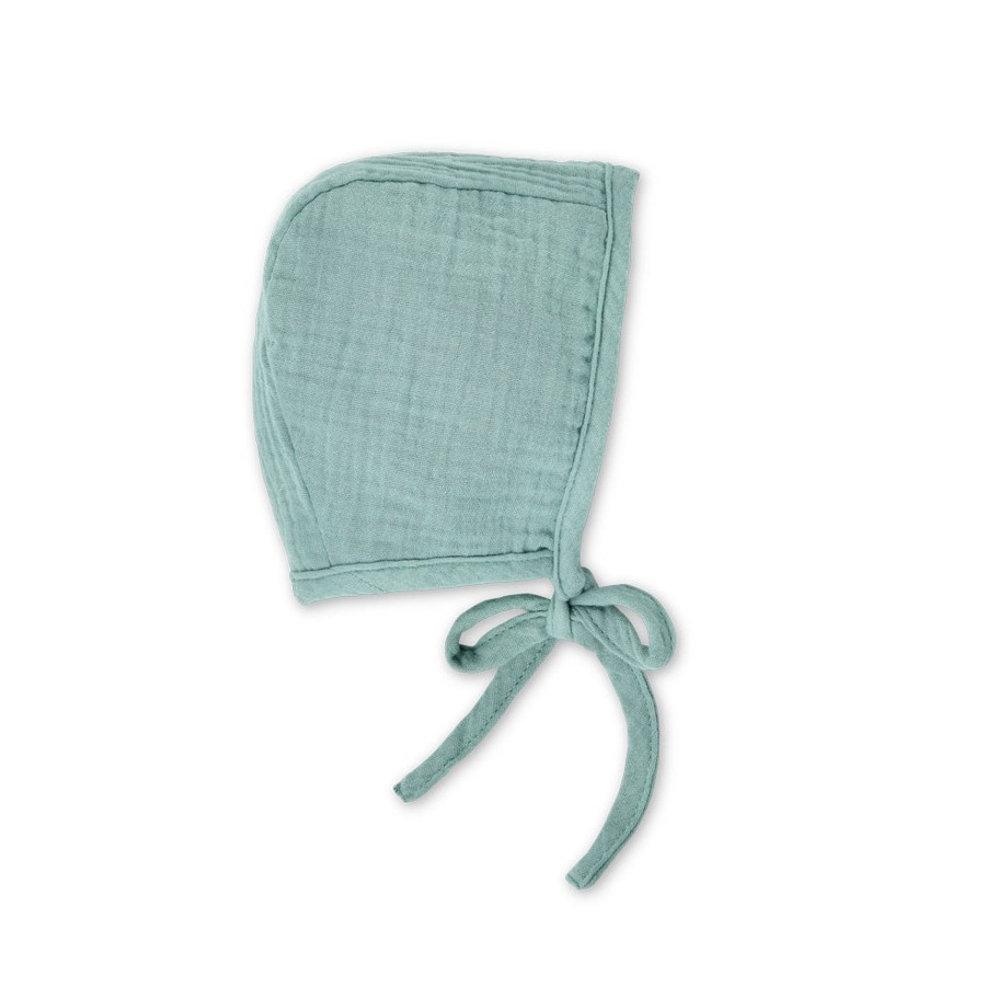 Organic Baby Apparel Apple Park & Organic Farm Buddies Accessories | Muslin Bonnet - Teal