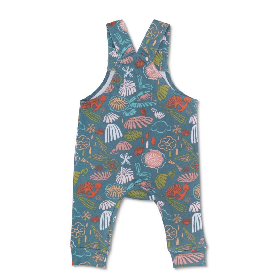 Organic Toddler Apparel Apple Park & Organic Farm Buddies One-Pieces | Kefe Overalls - Teal Flower Garden