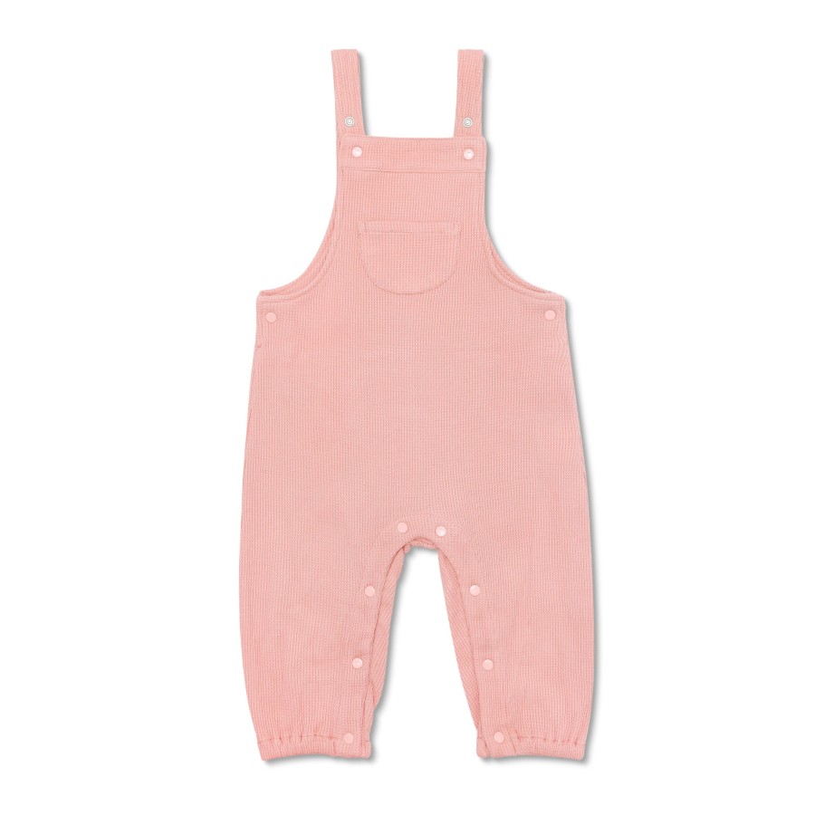 Organic Toddler Apparel Apple Park & Organic Farm Buddies One-Pieces | Waffle Overalls - Dusty Rose