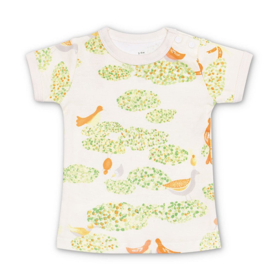 Organic Toddler Apparel Apple Park & Organic Farm Buddies All Toddler Girl | Lala Curio Short Sleeve Shirt - Cloud Tree