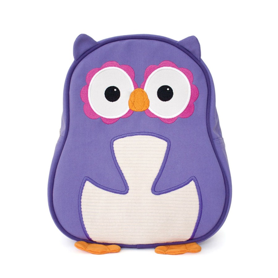 Organic Play Apple Park & Organic Farm Buddies Backpacks | Recycled Fabric Backpack - Purple Owl