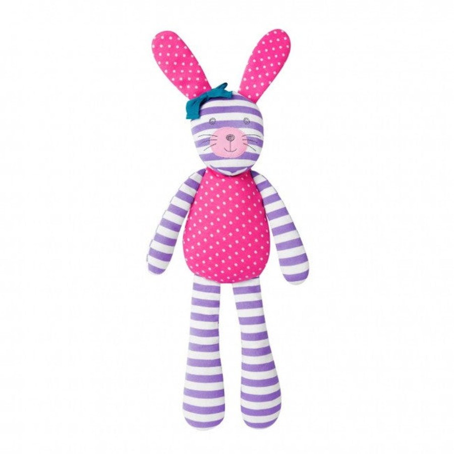 Organic Play Apple Park & Organic Farm Buddies Plush | Purple 18" Farm Bunny Plush