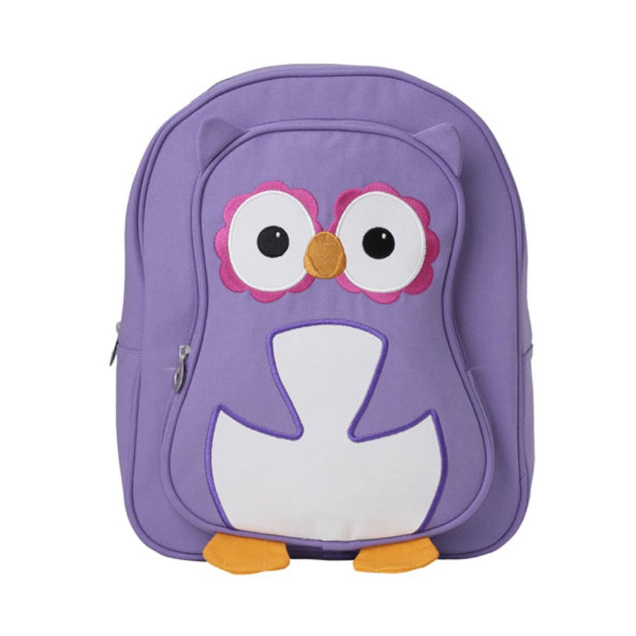 Organic Play Apple Park & Organic Farm Buddies Backpacks | Recycled Fabric Big Kid Backpack Purple Owl