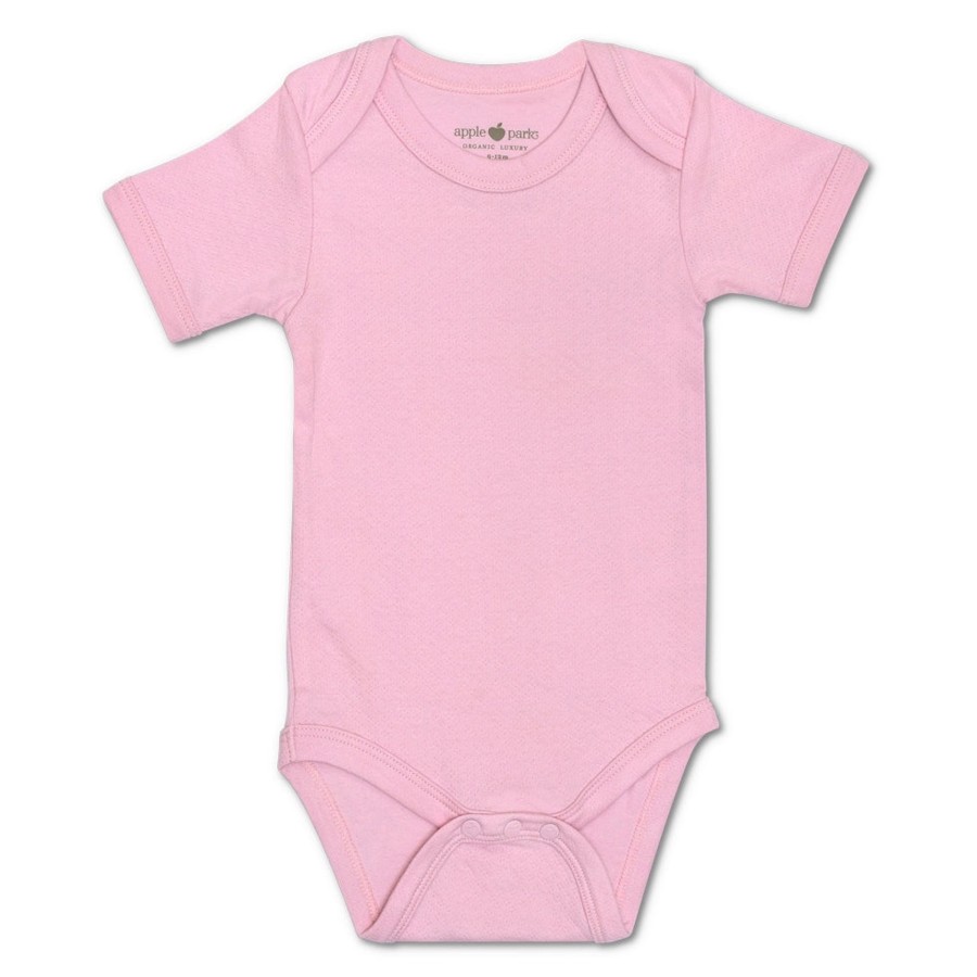 Organic Baby Apparel Apple Park & Organic Farm Buddies All Baby Neutral | Essential Organic Onesie Pink Pointelle