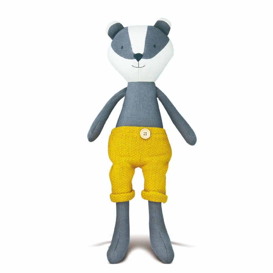 Organic Play Apple Park & Organic Farm Buddies Plush | Knit Plush - Benny Badger