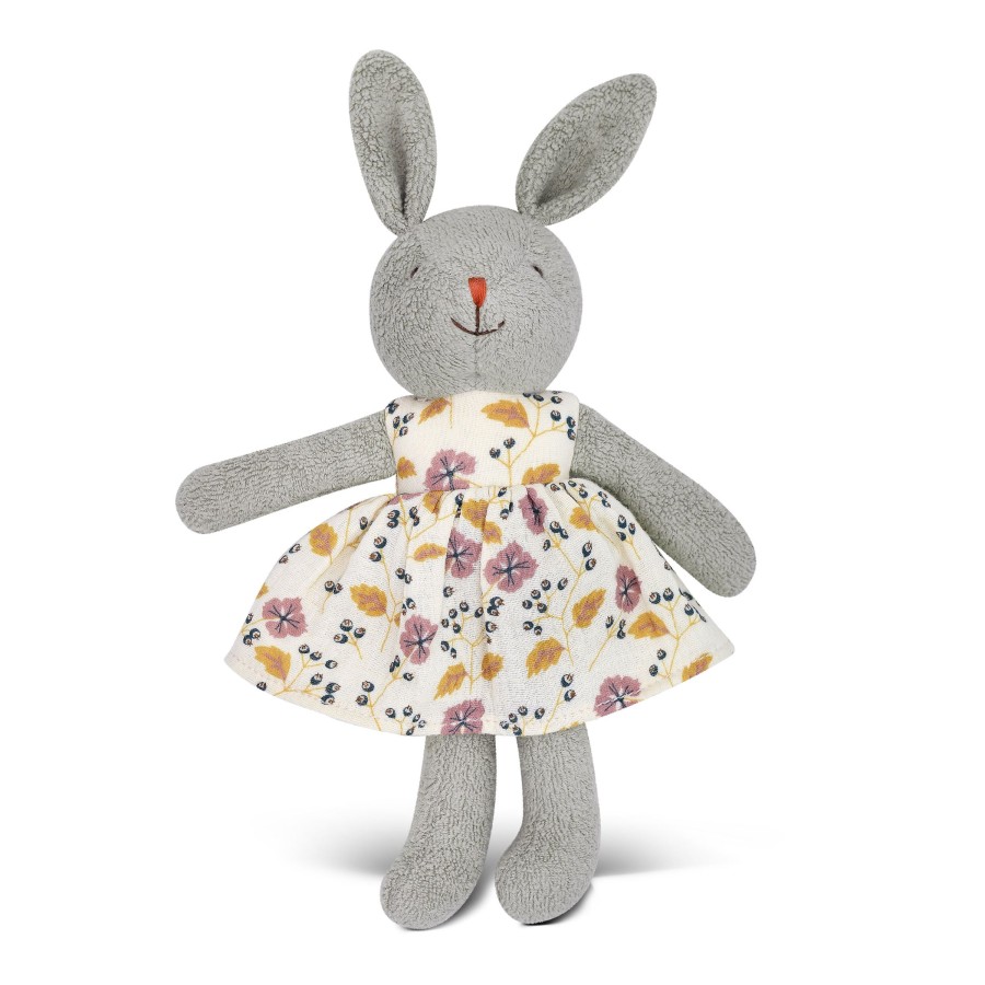 Organic Play Apple Park & Organic Farm Buddies Plush | Little Bunny Plush - Pink Flower