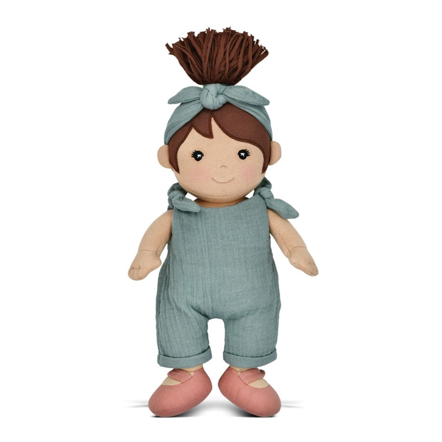 Organic Play Apple Park & Organic Farm Buddies Dolls & Doll Accessories | Apple Park Kids - Paloma In Teal Muslin