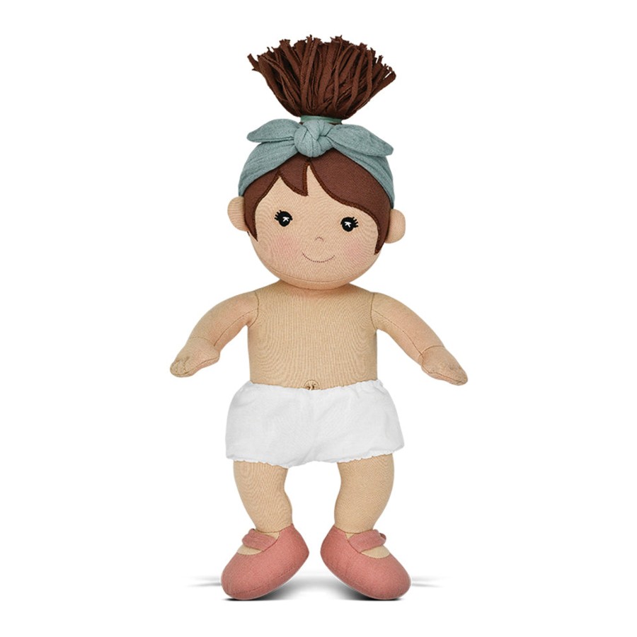 Organic Play Apple Park & Organic Farm Buddies Dolls & Doll Accessories | Apple Park Kids - Paloma In Teal Muslin