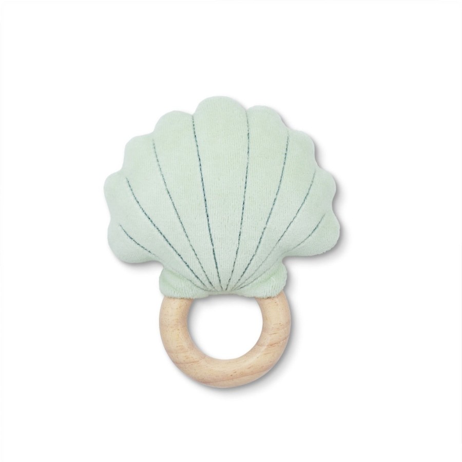 Organic Play Apple Park & Organic Farm Buddies Teethers & Rattles | Teal Shell Rattle