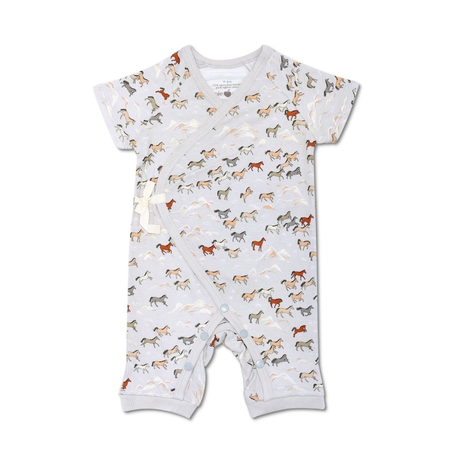 Organic Baby Apparel Apple Park & Organic Farm Buddies One-Pieces | Bamboo Kimono - Wild Horses