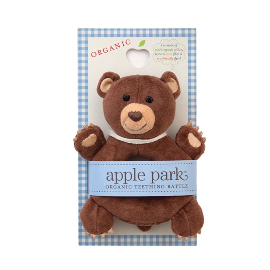 Organic Play Apple Park & Organic Farm Buddies Teethers & Rattles | Soft Teething Rattle - Cubby