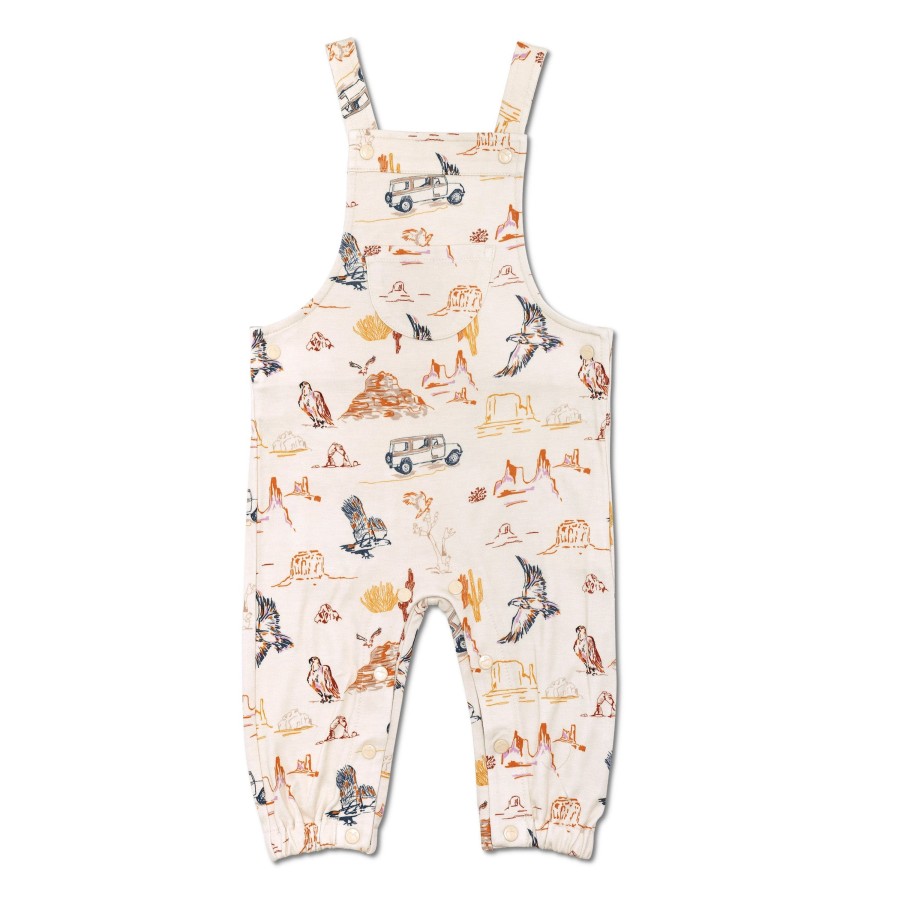 Organic Toddler Apparel Apple Park & Organic Farm Buddies All Toddler Girl | Bamboo Overalls - Canyon