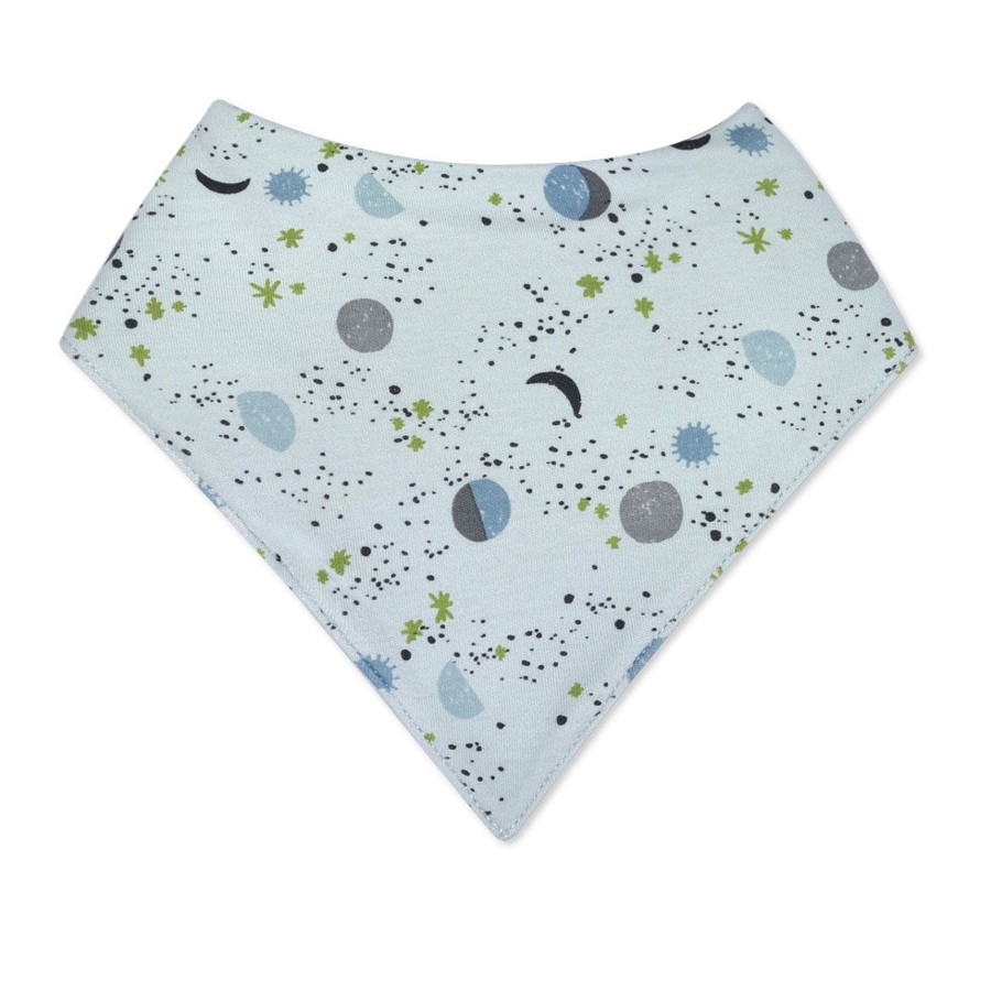 Organic Baby Apparel Apple Park & Organic Farm Buddies Accessories | Organic Cotton Bandana Bib Mint Moon & Stars