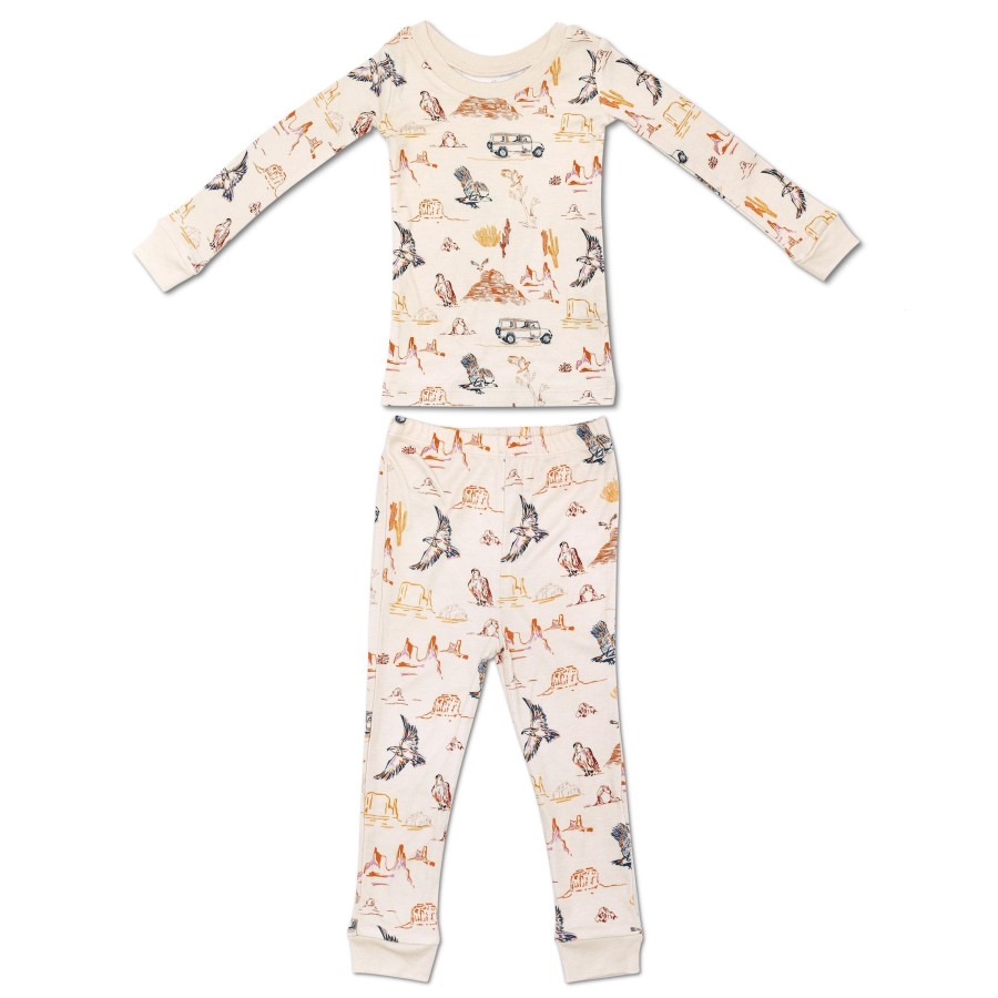 Organic Toddler Apparel Apple Park & Organic Farm Buddies All Toddler Girl | Bamboo Pajamas - Canyon